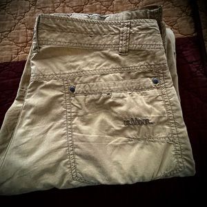 ***KUHL LT-WEIGHT HIKING PANTS, 65/35 COT/NYLON, CRAG SERIES(?), 34x34, EUC!***